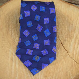 Blue Vintage Necktie, Neckties Tie Accessories Mens Necktie, FREE SHIPPING, Mens tie, Vintage Mens neckties, Retro tie