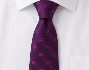 Vintage Patterned Purple Necktie, Liljewalls Polyester Tie, FREE SHIPPING, Men tie, Pattern  necktie, Vintage Mens neckties, Retro tie