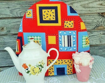 Colorful Teapot cozy, Coffee pot cozy, Free shipping, Tea pot cozy, Homewares, Gift idea, Tea pot cover, Pot cover, Coffee pot warmer