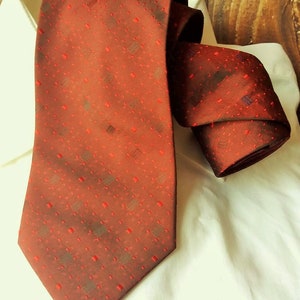 Dark Red Necktie, Vintage Tie Accessories Mens Necktie, FREE SHIPPING, Mens tie, Pattern  necktie, Ties, Vintage Mens neckties, Retro tie