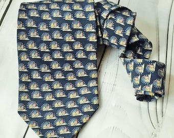 Vintage Marja Kurki Silk Tie, Ericsson Design, Vintage gift for men, Suit necktie accessories
