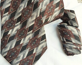 Vintage Florentino slips, diamantmönster retro slips, herrslips, slips, slipsar, Vintage herrslipsar, retro slips