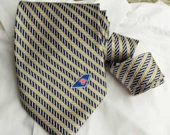 Vintage randig sidenslips, retro slips, slipsar, vintage slips, hals, slips, herrslips, vintage herrslips, retro slips