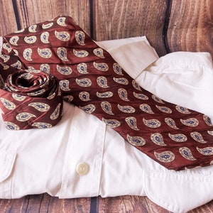 Brown Vintage Tie, Mens Necktie, FREE SHIPPING, Mens tie, Gift for Him, Neckties, Mens accessories, Ties, Vintage mens tie, Mens