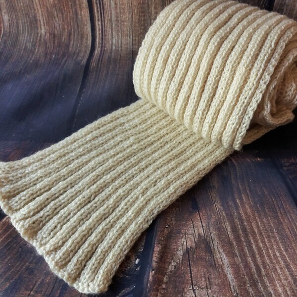 Weiße handgestrickte Schal, Winter-Accessoires, handgestrickte weiße Acryl Schal, extra langen Schal, Schals