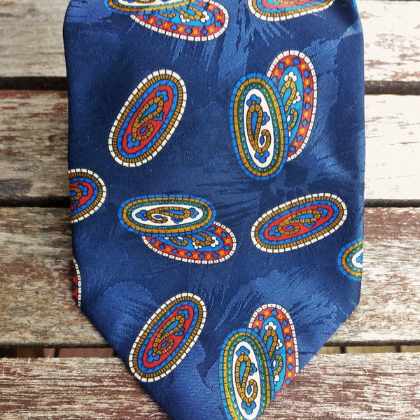 Blue Tie, FREE SHIPPING, Mens Neckties, Neckties, Ties, Vintage Tie, Neck, Mens tie, Vintage mens necktie, Retro tie