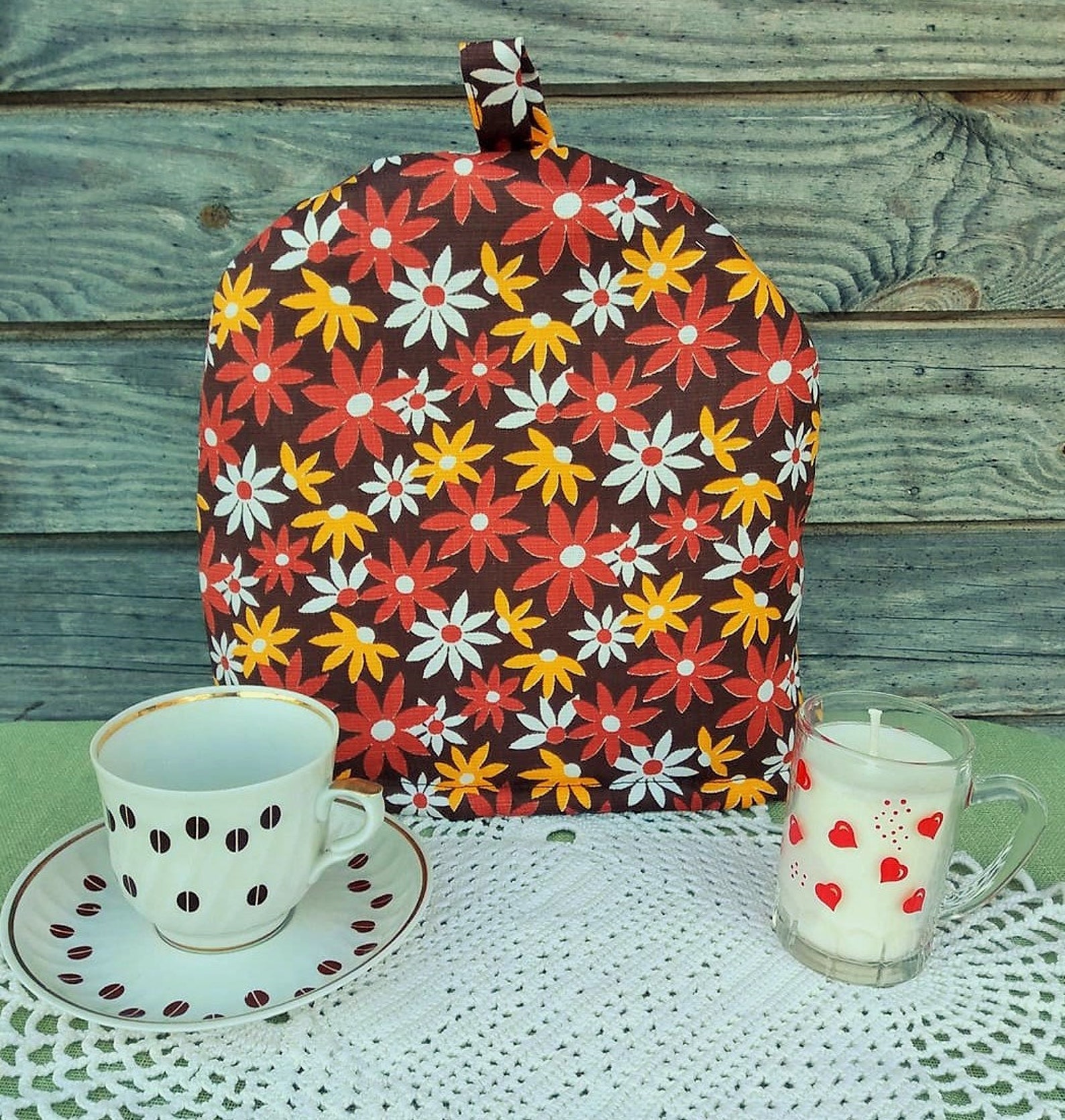 Flower Teapot Cozy, Coffee Pot Cozy, Tea Pot Cozy, Tea Pot Cover, Pot