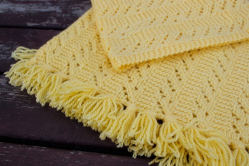 Yellow Handknitted Scarf, Winter Accessories, Handknit Yellow Acrylic scarf, Handmade Yellow Scarf, Warm image 6