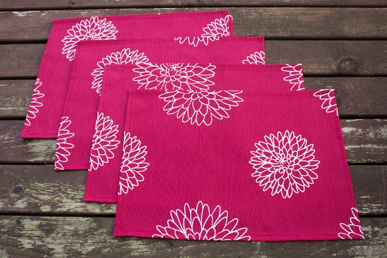 Dark Red Placemat, Handmade Dining Supplies, Rustic Country Style