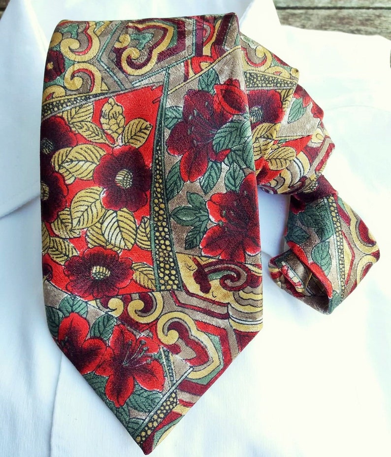 Colorful  tie, Gift for Him, Mens Necktie, Mens vintage necktie, Free Shipping 
