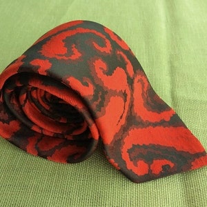 Neckties Mens Red and Black Tie, Free Shipping, Vintage Tie  Mens Necktie, Man Necktie Ties Vintage