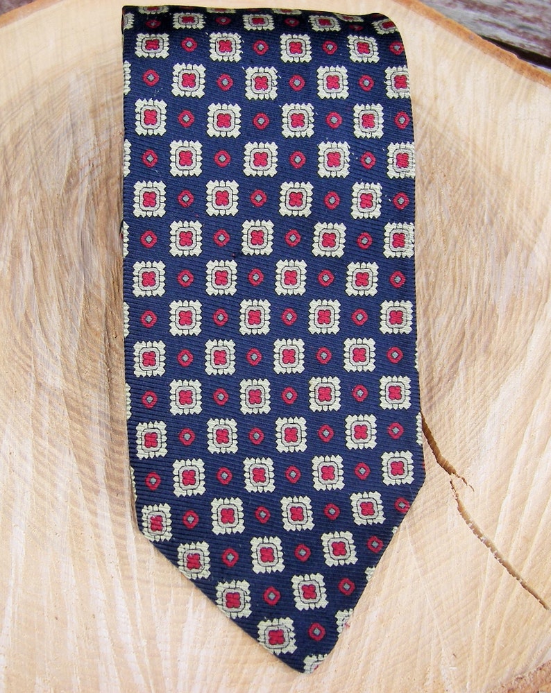 Blue small plaid Vintage Mens Neckties, Retro tie, Men Necktie, Mens vintage neckties, Free Sipping Necktie, Ties 