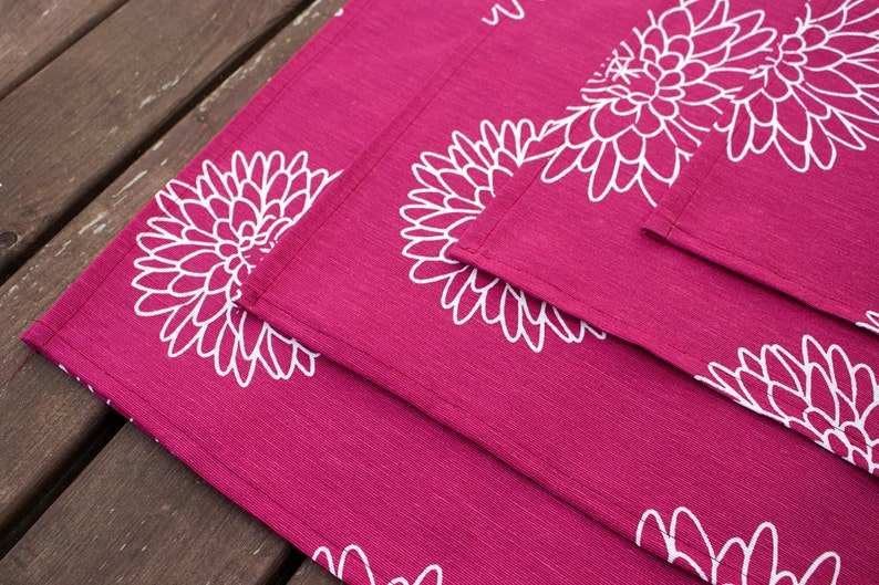 Dark Red Placemat, Handmade Dining Supplies, Rustic Country Style