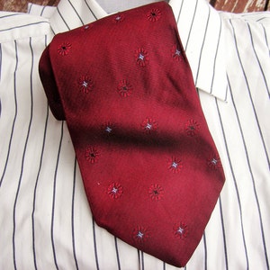 Dark red Vintage Necktie, Neckties Tie Accessories Mens Necktie, FREE SHIPPING, Mens tie, Ties, Vintage Mens neckties, Retro tie
