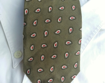 Vintage Silk Tie,Paisley Pattern, Mens Accessory, Ties Men Necktie, Vintage Tie, Men tie, necktie, Free Shipping