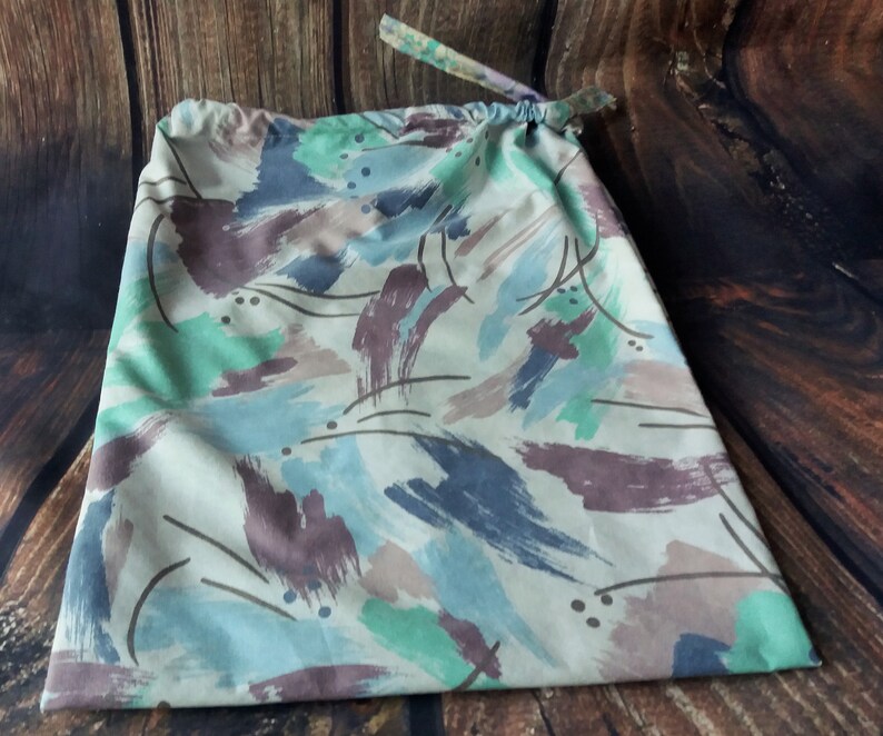 Vegetable bag Produce bag, Market bag, Drawstring closure, Reusable bag image 2