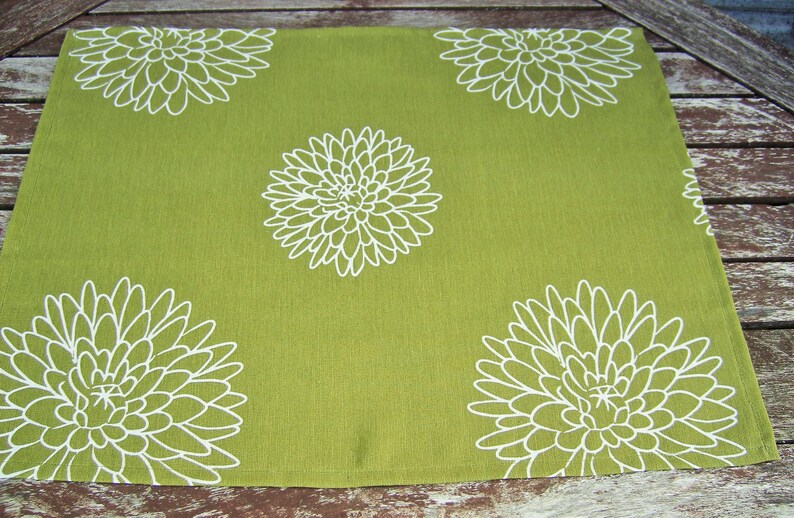 Green Placemat Table Decor Placemats Handmade Dining Etsy