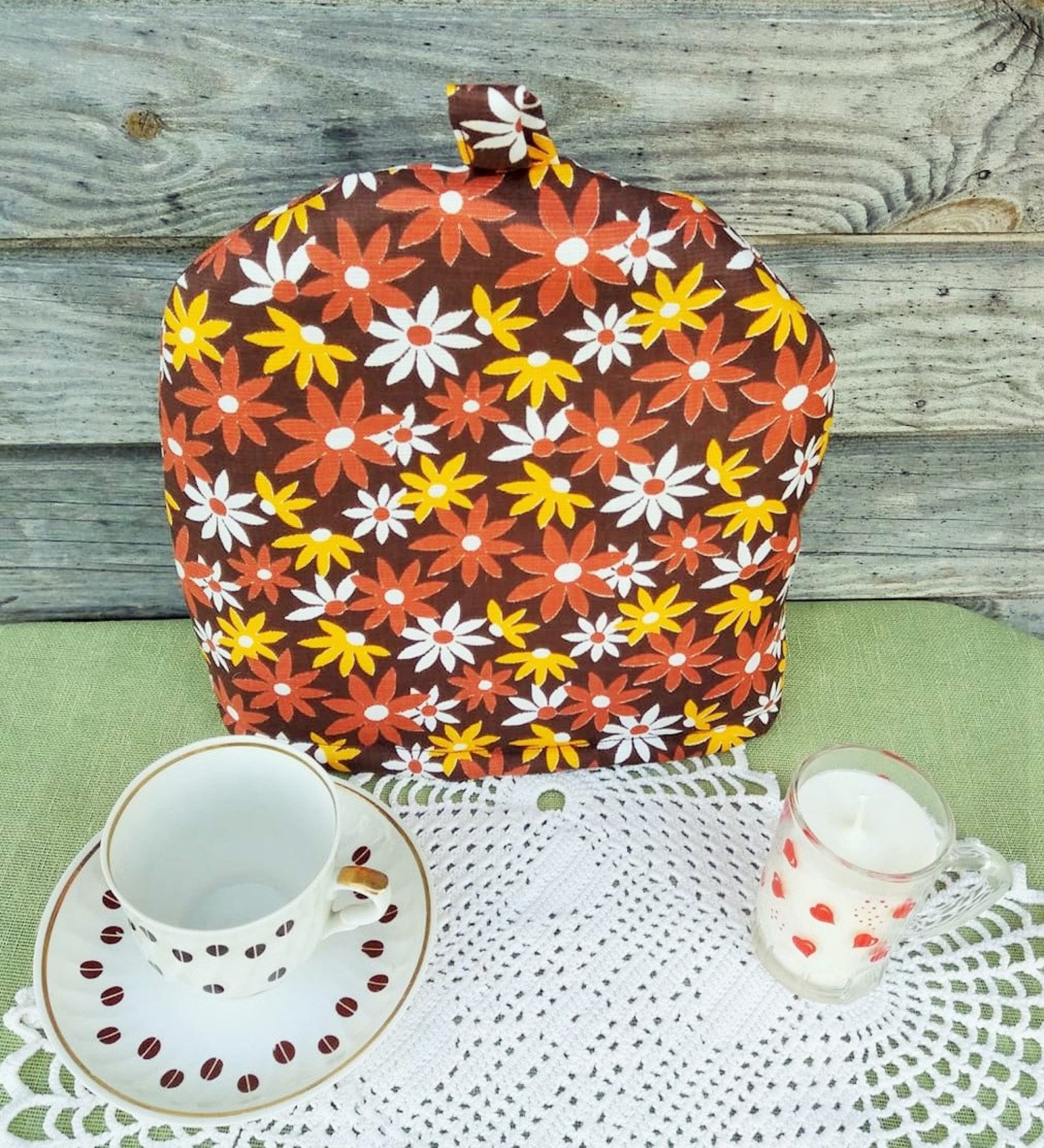 Flower Teapot Cozy, Coffee Pot Cozy, Tea Pot Cozy, Tea Pot Cover, Pot
