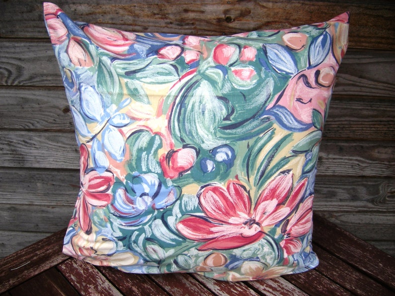 Flower Pillow Cover Throw pillow Decorative Pillow Cottage Etsy