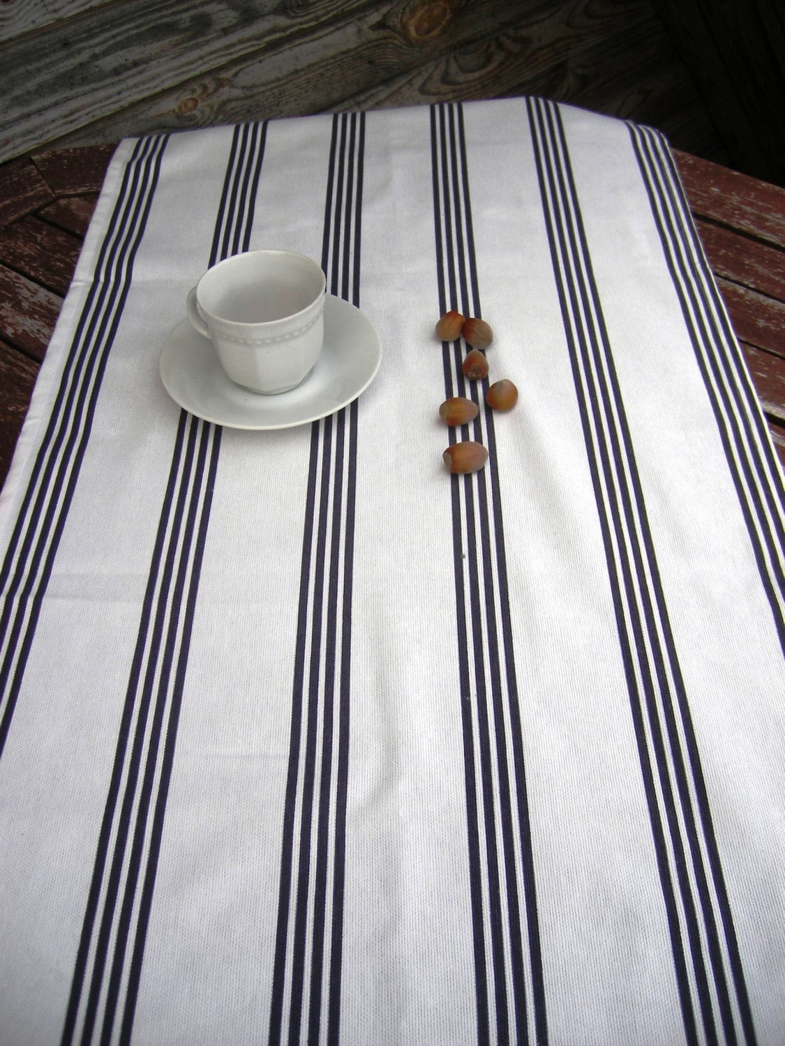 White and Black striped Table Runner Table decoration Modern Etsy