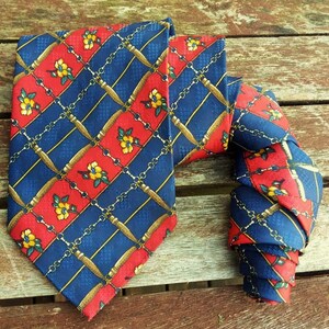 Mens accessories, Ties, Neckties, Mens, Vintage, Mens Necktie, FREE SHIPPING, Mens tie, Blue red  necktie, Vintage Mens neckties, Retro tie