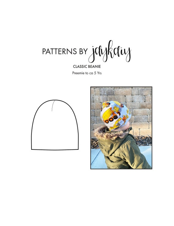 Beanie sewing pattern with picture tutorial Sizes Preemie to | Etsy