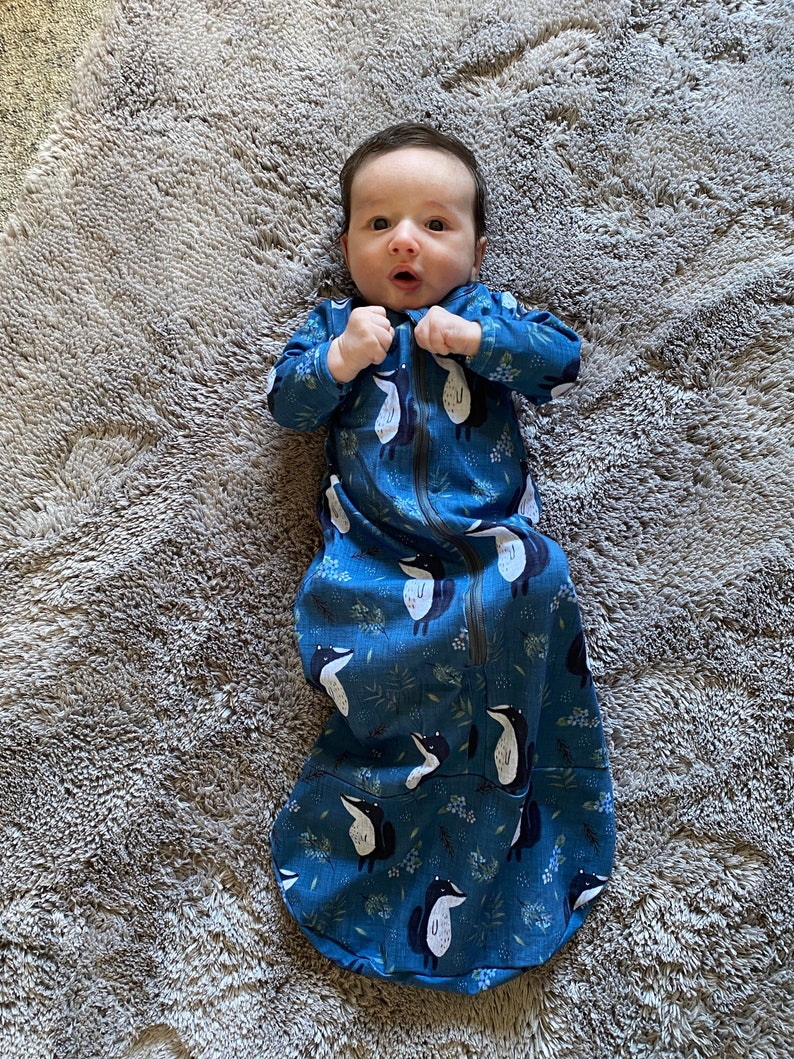 Sleep Sack Pattern With Scratch Mittens With Tutorial Sleeper Etsy