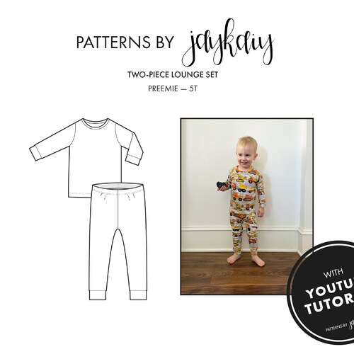 Two-piece Lounge Set Sewing Pattern With Picture Tutorial | Etsy