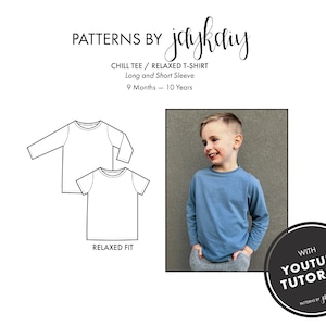 The Chill Tee Pattern Easy T-shirt Relaxed Crew Neck - Etsy