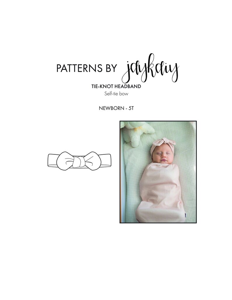 Knotted Headband Sewing Pattern With Picture Tutorial Etsy