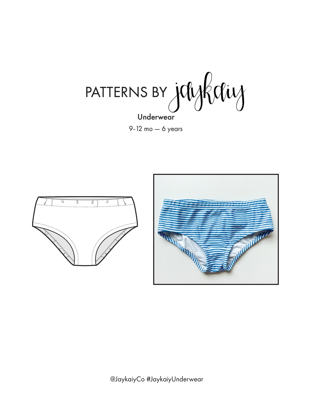 Underwear Sewing Pattern With Picture Tutorial Undies Panties Girls ...