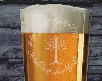 Lord of the Rings Laser Etched Whiskey / High-Ball / Pint / Tankard Glass