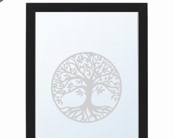 LED Tree of Life Light Up Mirror in Frame Gift