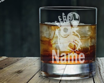 Personalised Iron Man Inspired Laser Etched Whiskey / High-Ball / Pint / Tankard Glass