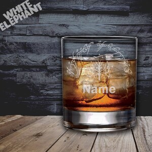 Personalised Lord of the Rings Laser Etched Whiskey / High-Ball / Pint / Tankard Glass Whiskey 305ml Glass