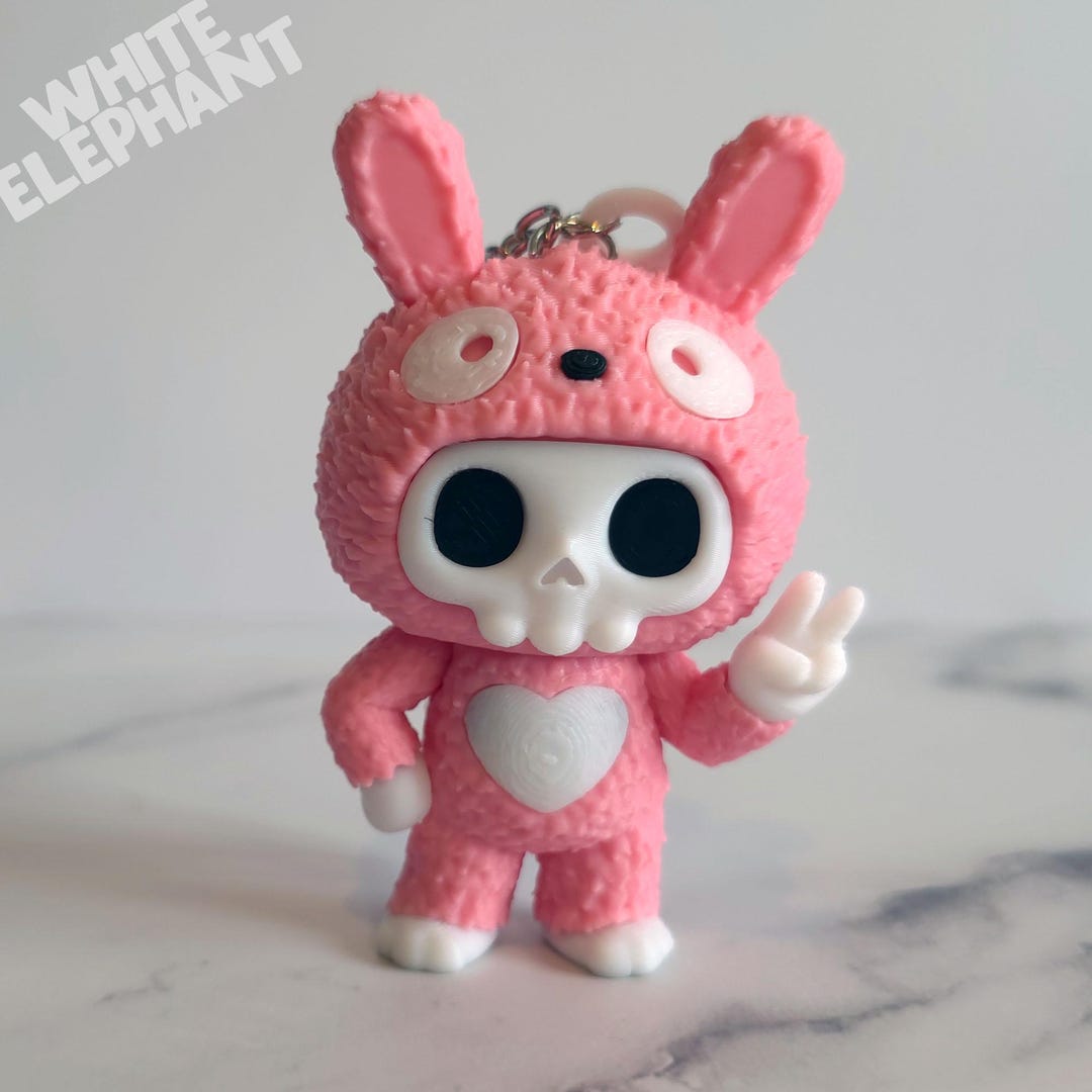 3D Printed Bunny Keyring: