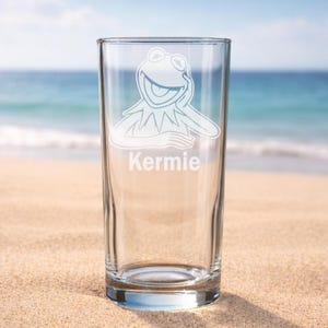 Funny Green Frog Personalised Glass - Laser Etched Whiskey, Highball, Pint or Tankard