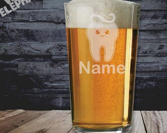 Personalised Dentist Glass - Laser Etched Whiskey, Highball, Pint or Tankard