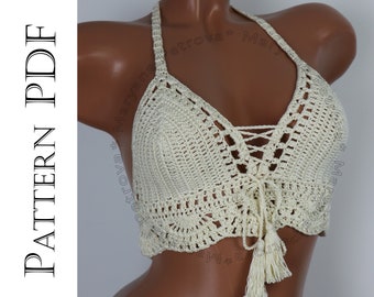 Crochet Top Pattern, Crochet Pattern in English, 16  different Sizes Pattern