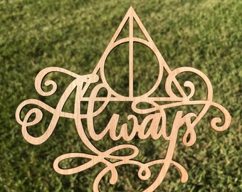 Always Harry Potter Cake Topper Deathly Hallows Wedding Party Unique Event Decor