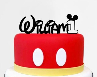 Mickey Mouse Cake Topper First Birthday Mickey Ears Mickey Etsy