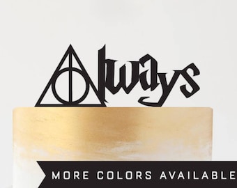 Always Harry Potter Cake Topper Deathly Hallows Wedding Party Event Decor