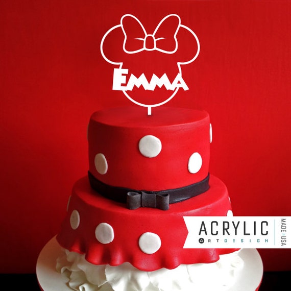 Minnie Mouse Cake Topper First Birthday Mickey Ears Mickey Etsy