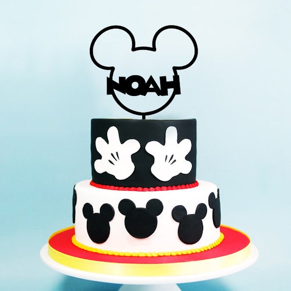 Mickey Mouse Cake Topper First Birthday Mickey Ears Mickey Etsy