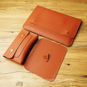Personalized Leather Macbook Pro 13 Laptop Sleeves, Macbook Pro 13 Leather Bag, 2021 Macbook Air 13 Sleeve, New Macbook Air 13 Leather Cases