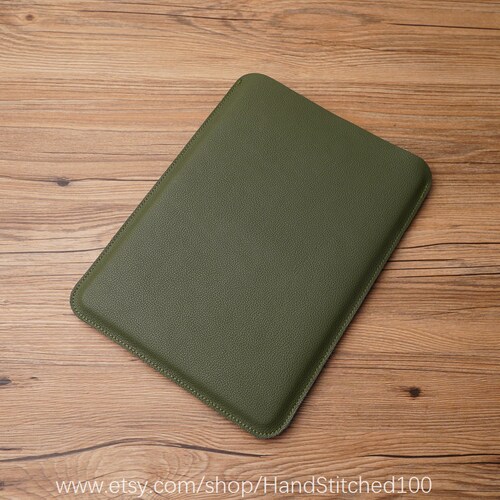 Black Leather New Macbook Pro 14 13 15 16 Inch Case Sleeve Etsy