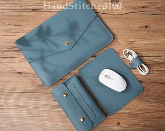 Personalized Leather New Macbook Air M2 Sleeve 15Inch 13Inch Mac Pro 14 Case, Handmade Laptop Bag 15Inch, 16Inch Covers Colored Unique Gifts