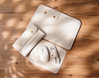 Set of 4PCS Leather Macbook Laptop Sleeve for 13”15” Macbook Pro Air, Handmade MultiColoured 16” Macbook Pro Laptop Bag Cover Custom Sizes