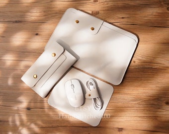 Set of 4PCS Leather Macbook Laptop Sleeve for 13”15” Macbook Pro Air, Handmade MultiColoured 16” Macbook Pro Laptop Bag Cover Custom Sizes