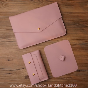 Leather Macbook Pro 13" 14" 15" 16" Laptop Sleeves, Macbook Air 13" 11" Laptop Bags, Macbook 12 Sleeve,One Set, Personalized Gifts